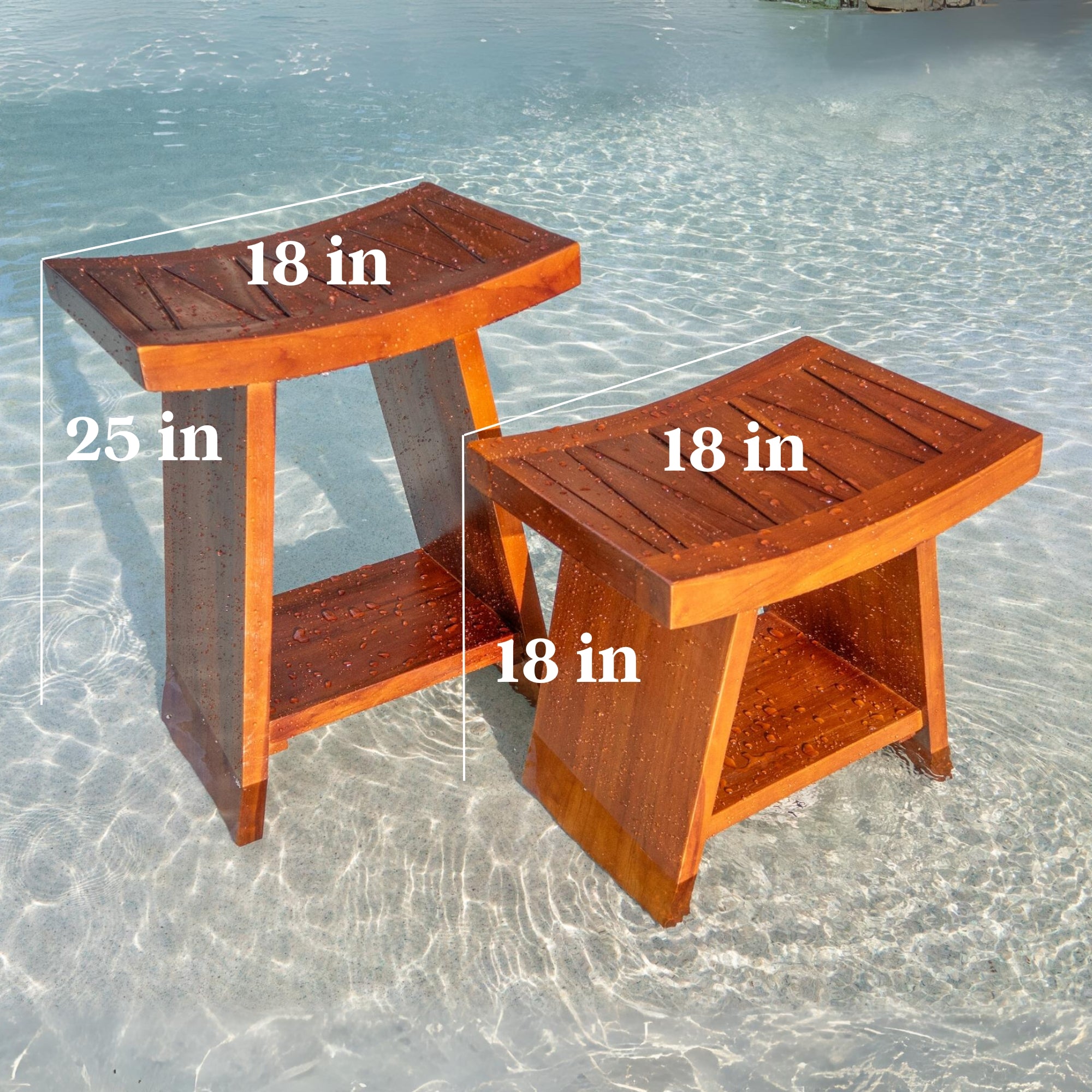 ALEENA TEAK WOOD STOOL