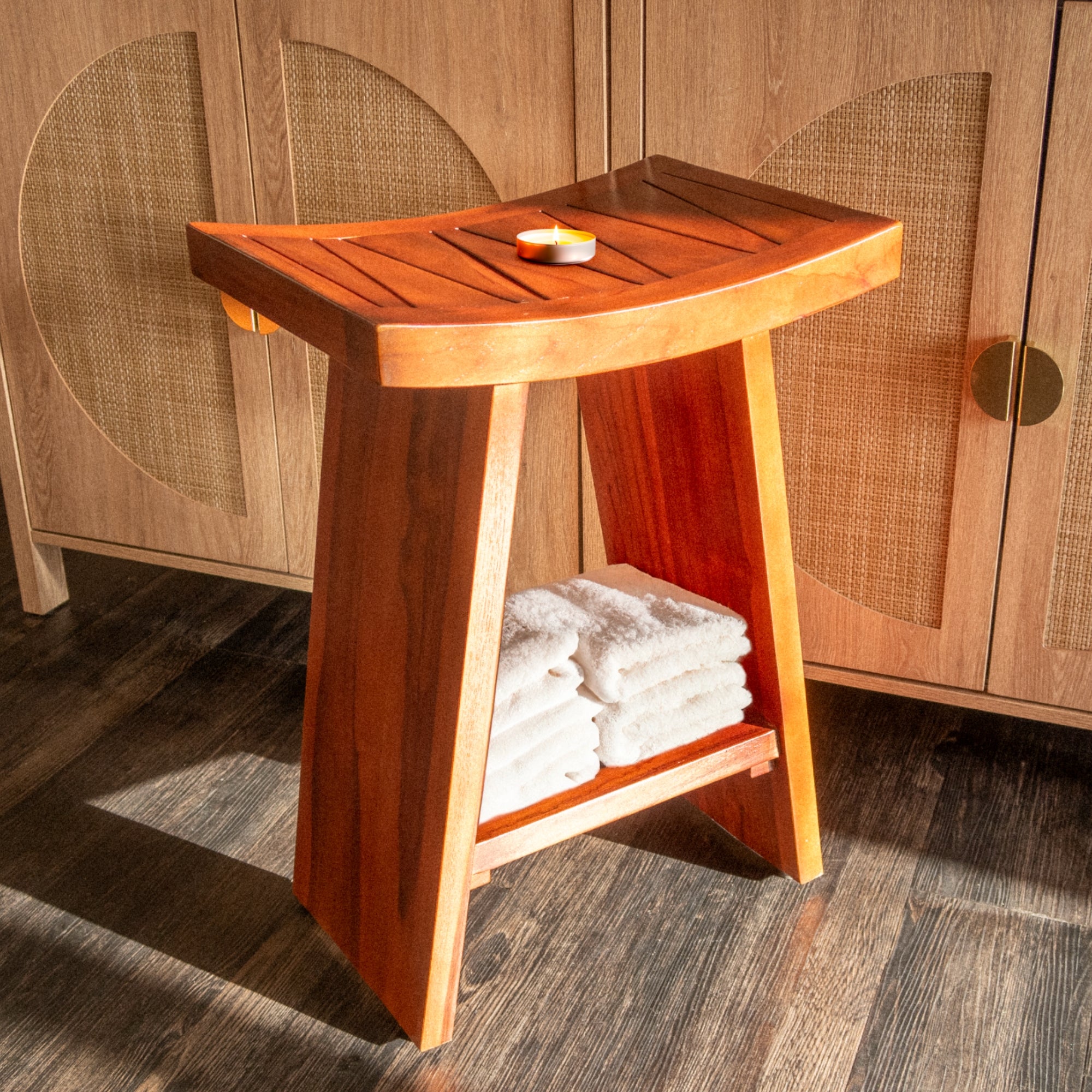 ALEENA TEAK WOOD STOOL
