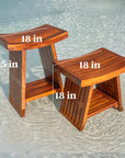 MIKHA TEAK WOOD STOOL