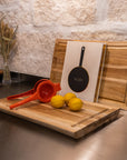 Teak Cutting Board Live Edges